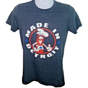 Made in Detroit Coney Island Coneydog 100th Anniversary Gray Tshirt Size Small